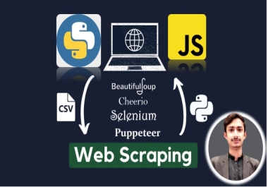 I will do web scraping with javascript and python