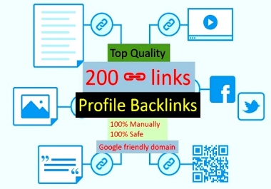 200 HQ Domain Authority SEO Profile Backlink DA 90+ low spam