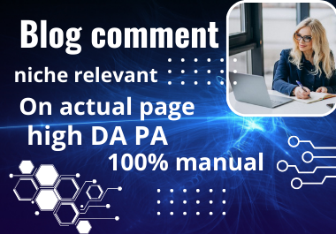 Manual blog comment backlinks for google rank