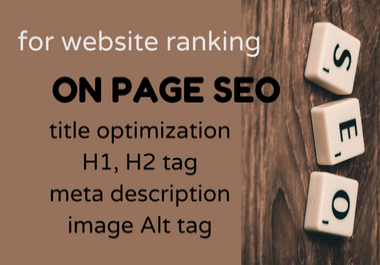 I will optimize on page SEO for website ranking