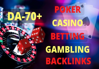 I will rank your gambling,  betting,  casino-related site With 250 high DA70+ PBN Backlinks