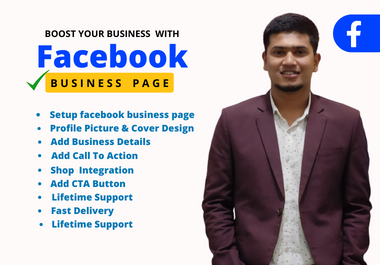 I will create facebook business page & optimization