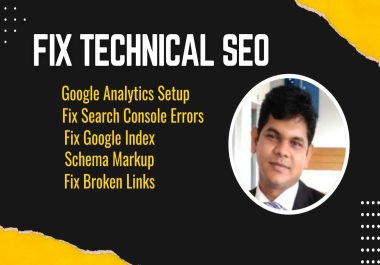 I will Fix Google Search Console Errors,  Google Indexing,  Schema Markup and Technical SEO