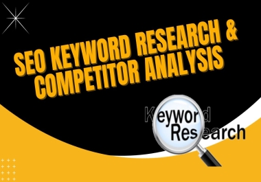 I will do Advance KGR Keyword Research and Competitor Analysis