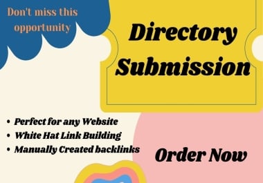I Will Do 100 High Quality Directory Submission SEO Backlinks