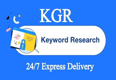 I will provide best kgr keyword research for your site