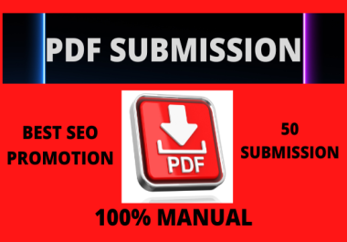 I will make PDF submission seo backlinks on 50 high quality sites