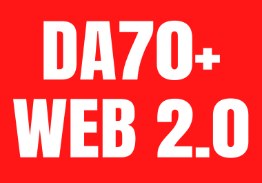I build 30 Unique Domains WEB 2.0 DA70+ High Quality Dofollow Backlinks