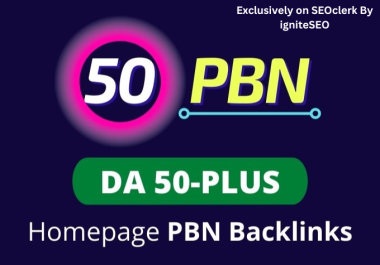 I Will Do 50 PBN Homepage Contextual DA50 Plus Dofollow SEO Backlinks