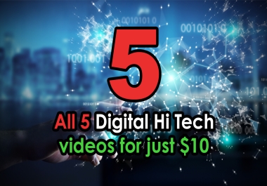 All 5 Digital Technology logo intro video animations