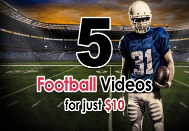 All 5 American Football,  Sport logo intro video animations