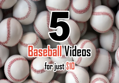 All 5 Baseball,  Sport logo intro video animations