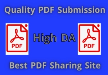 I will do Top 30 PDF Submission with Free 20 DA 90+ Profile Backlinks