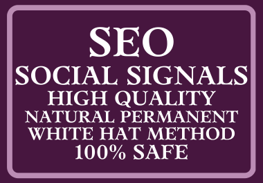 Rank your website with 1000 powerful social signals from only high PR website