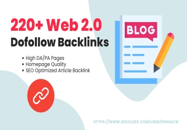 220+ Web 2.0 Quality Dofollow SEO Backlinks