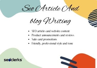 I will be your SEO content,  article and blog writer.