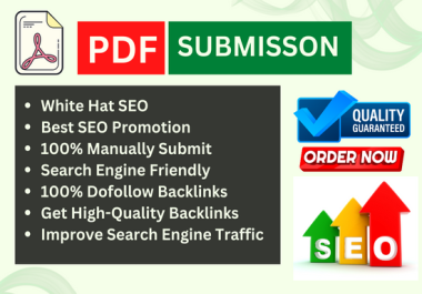 I will provide 72 manually submit PDFs or articles for backlinks to the top sites