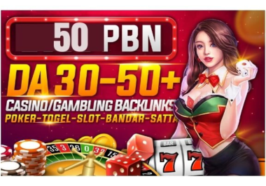 PowerFull Special 50 PBN HomePage DA30- 50+2023 Updated Casino/Gambling Backlinks Poker Slot