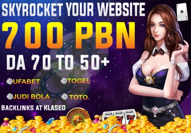 Ranking 1st your website Thailand/Indonesian/Korean Premium 700 PBN DA70+ casino gambling UFAbet