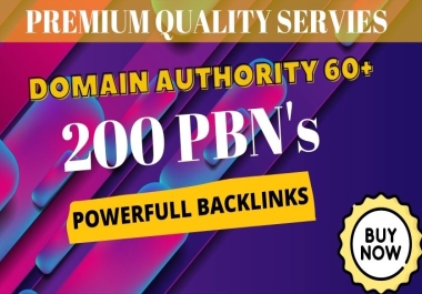 Skyrocket 200 PBN High Quality DA 60+ Homepage DO-follow backlinks