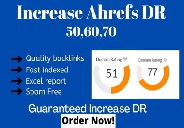 I will increase ahrefs dr with high quality dofollow seo backlinks
