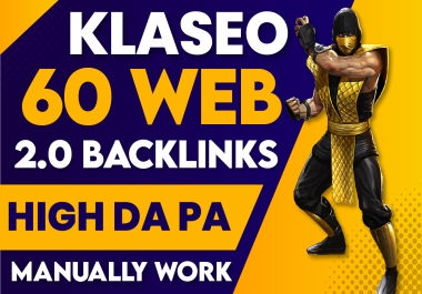 I will do manually 60 Web 2.0 backlinks High DA PA
