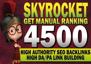 Build 4500 white hat seo mixed DA 50 to 90 Rank your website used high authority backinks