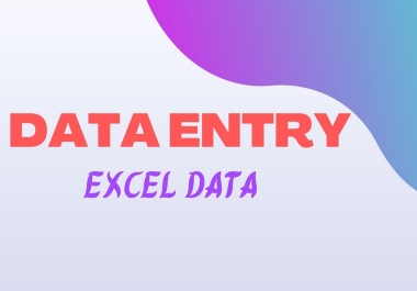 I will provide fast data entry,  PDF to excel,  web research
