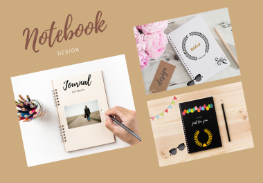 I will design classy journal notebook cover,  interior pages for you