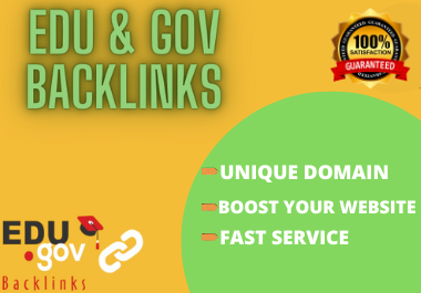I will do 30 dofollow EDU & GOV backlinks on high da websites