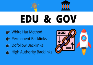 I will create 50 EDU and Govt SEO backlinks on high authority website manually