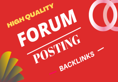 Manually 40 high quality FORUM Backlinks for google ranking