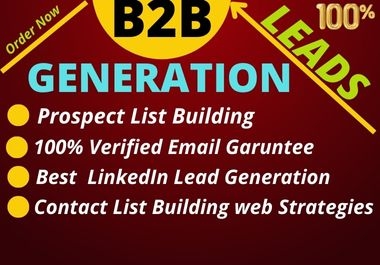 I will provide 100 lead generation with targeted email and linkedin leads