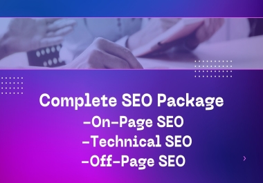 Rank On Google First Page With Complete SEO Package