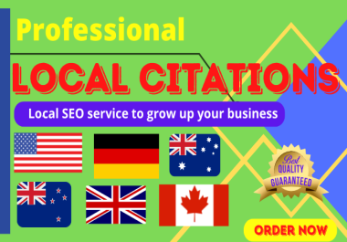 I will do 30 local citations for any country