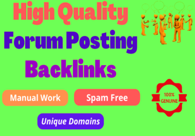 I will provide 20 dofollow forum posting backlinks