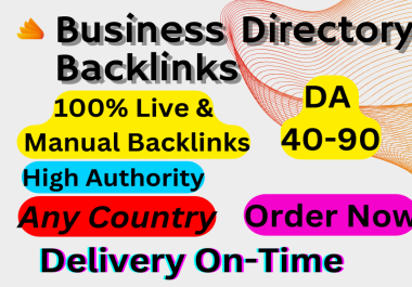 I will do high authority directory submission to 100 backlinks manually