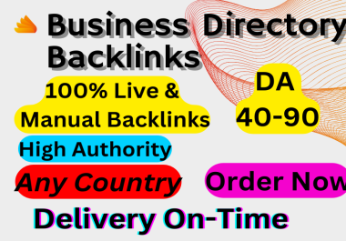 I will do high authority directory submission to 200 backlinks manually