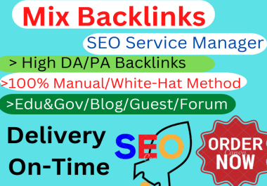I will provide Mix Backlinks High Authority website and SEO Service