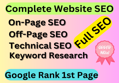 Website Rank Guarantee On-page & Off-page Full SEO Service