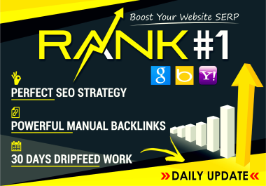 Rank Your Website on Google, 30 Days SEO Backlinks Manual work