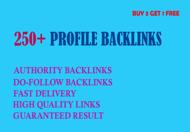 I will create 250+ High Quality Do follow Web 2.0 Profile Backlinks