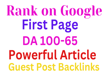 I will make 50 unique article submission contextual Permanent backlinks Incress Google Ranking