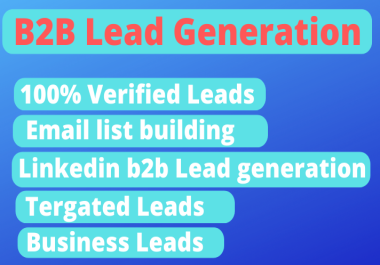 I will do 50 linkedin research b2b lead generation and data entry