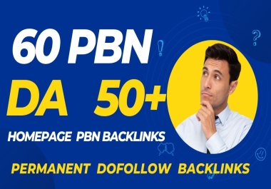 Build,  All DA50+ High Quality 60 PBN Backlinks