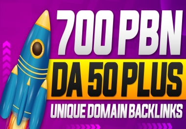 700 PBN Unique Domains DA50+links index sites dofollow homepage Backlinks