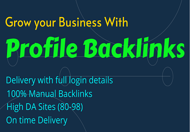 I will do 60 manual profile backlinks and link building for your website ranking