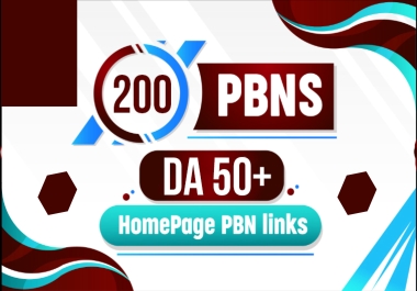 I will do 200 PBNs dofollow DA 50+ parmanent homepage backlinks
