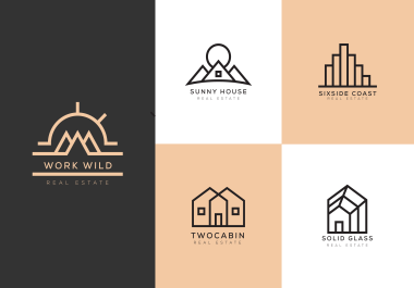 I will create modern minimal real estate logo for your business or website,  company