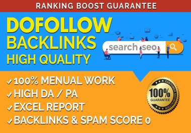 I will provide high quality white hat Do- follow backlinks